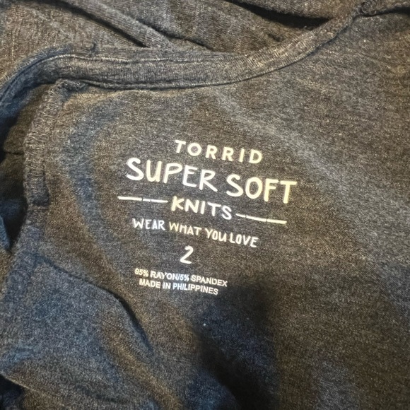 Torrid size 2 Super Soft Knit Open Front Cardigan with Hood EUC - Picture 3 of 3